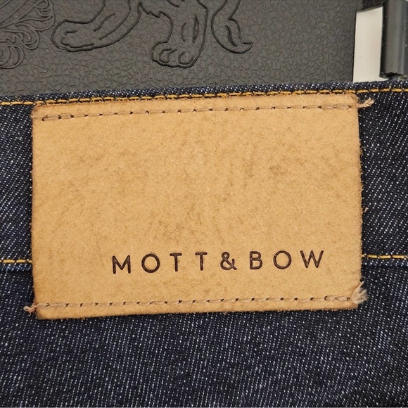 Mott & Bow Straight Leg Mid Rise Crosby Blue Denim Jeans | Men's 35 x 32 - Picture 14 of 15